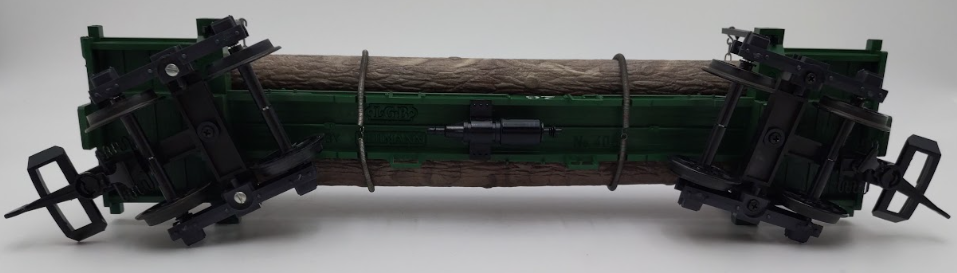 LGB 4066 G Scale Green Flatcar #97 with Log Load (Custom) EX/Box