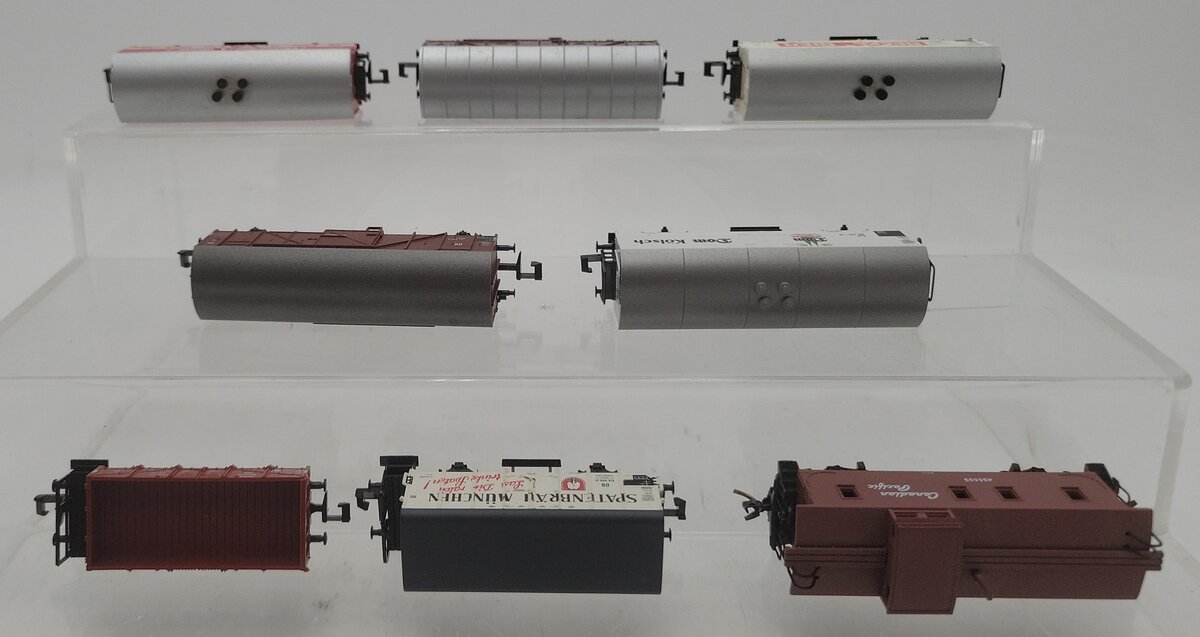 Trix, Fleischmann, Micro-Trains & Sowa-N N Scale Assorted Freight Cars [8] EX