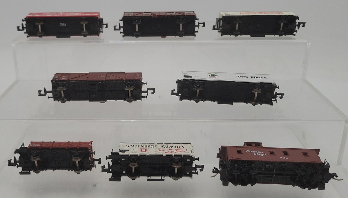Trix, Fleischmann, Micro-Trains & Sowa-N N Scale Assorted Freight Cars [8] EX