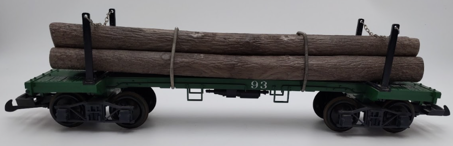 LGB 4066 G Scale Green Flatcar #93 with Log Load (Custom) EX/Box