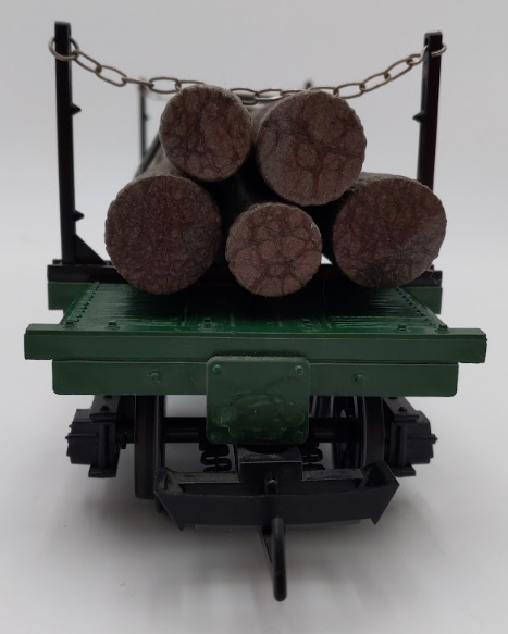 LGB 4066 G Scale Green Flatcar #93 with Log Load (Custom) EX/Box
