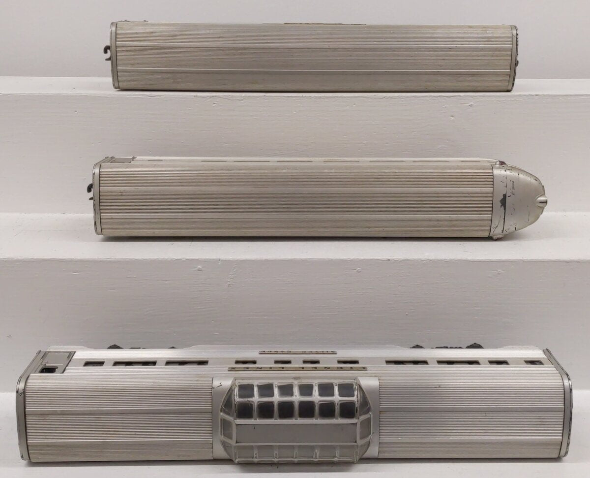 Lionel O Gauge Vintage Lionel Lines Aluminum Passenger Cars #2531,2532,2433 [3] VG