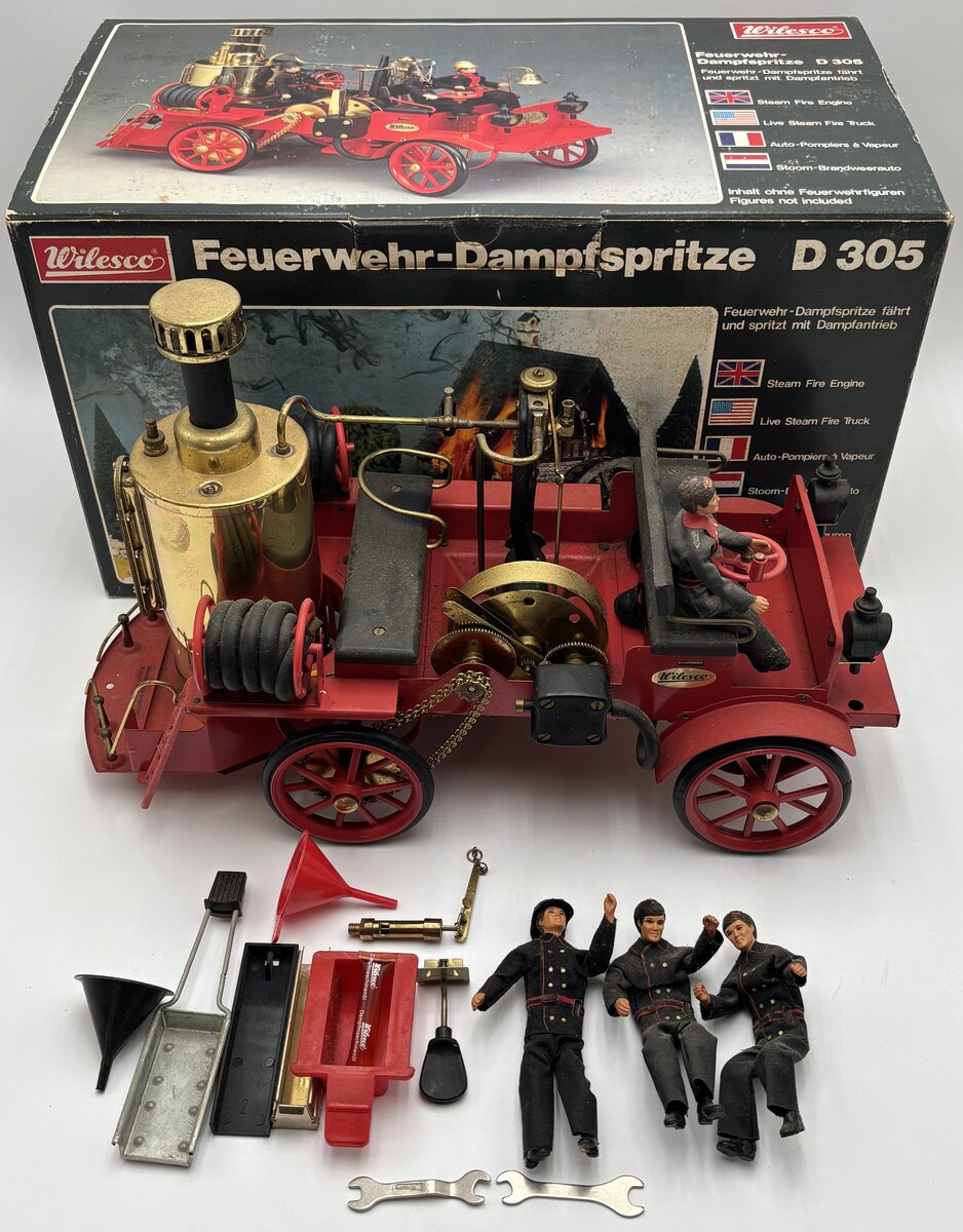 Wilesco D305 Steam Driven Fire Engine EX/Box