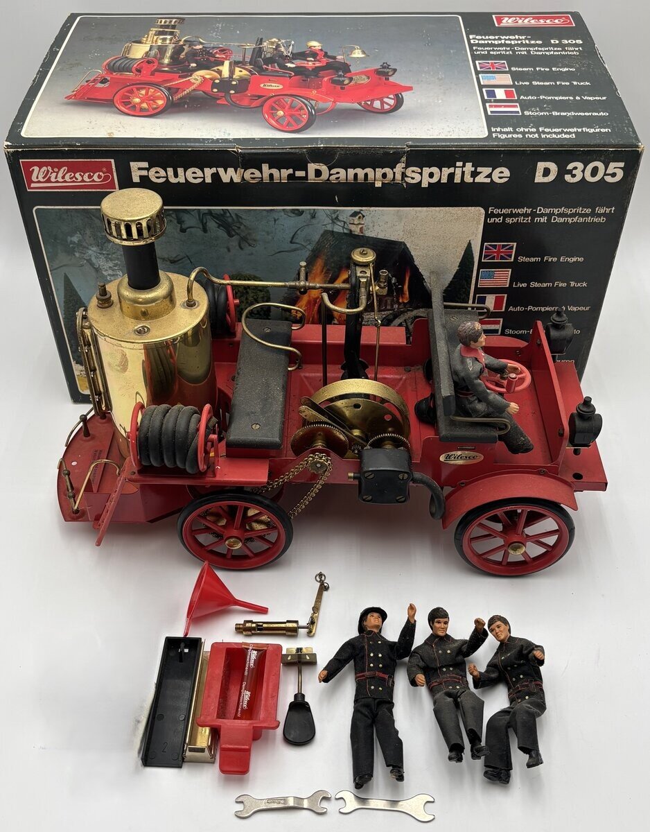 Wilesco D305 Steam Driven Fire Engine EX/Box