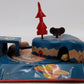 Linemar Vintage Tin Windup Rocket Express Train Toy