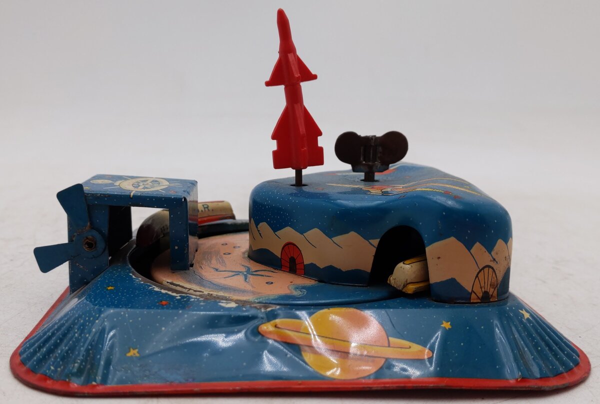 Linemar Vintage Tin Windup Rocket Express Train Toy