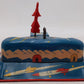 Linemar Vintage Tin Windup Rocket Express Train Toy