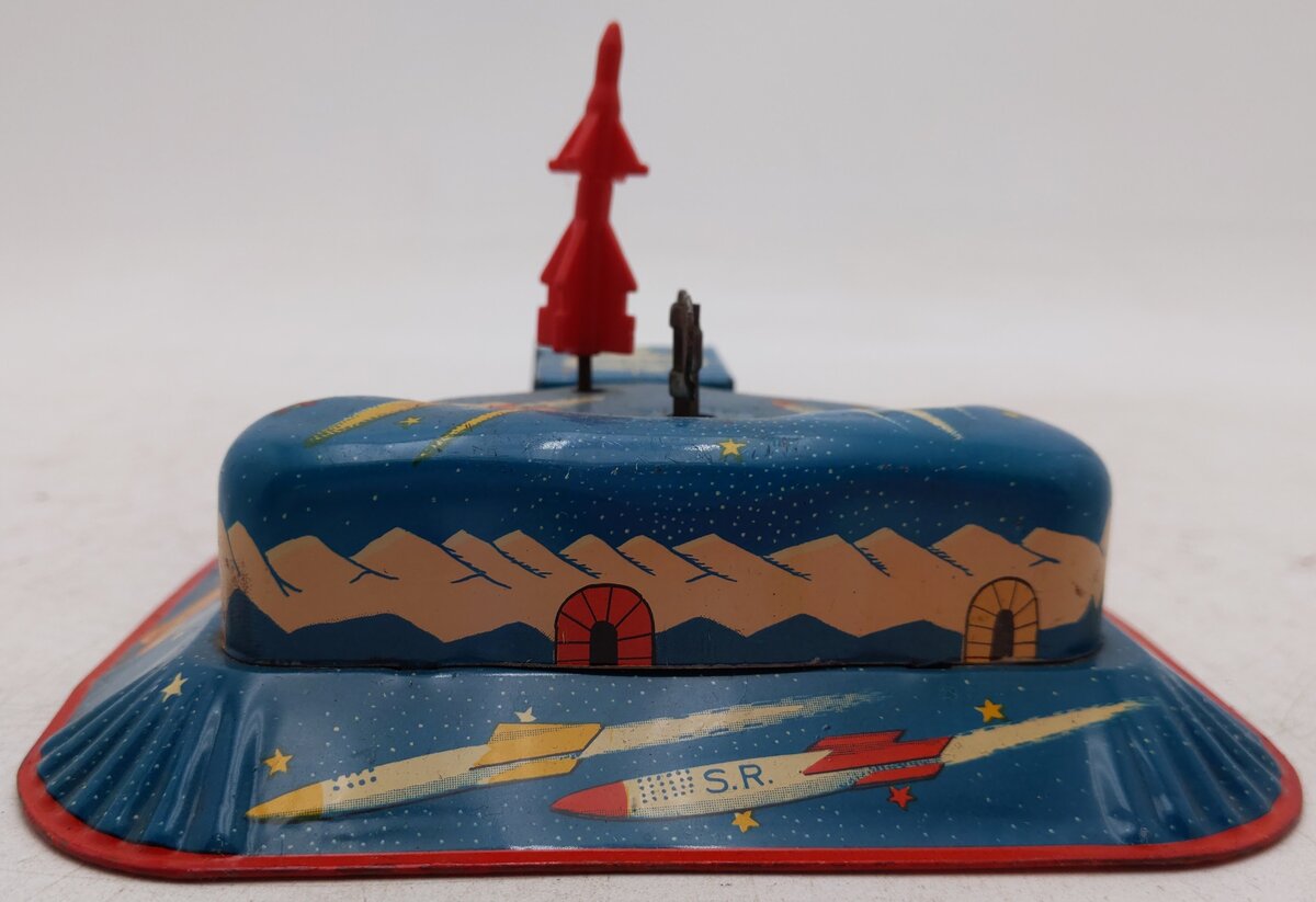 Linemar Vintage Tin Windup Rocket Express Train Toy