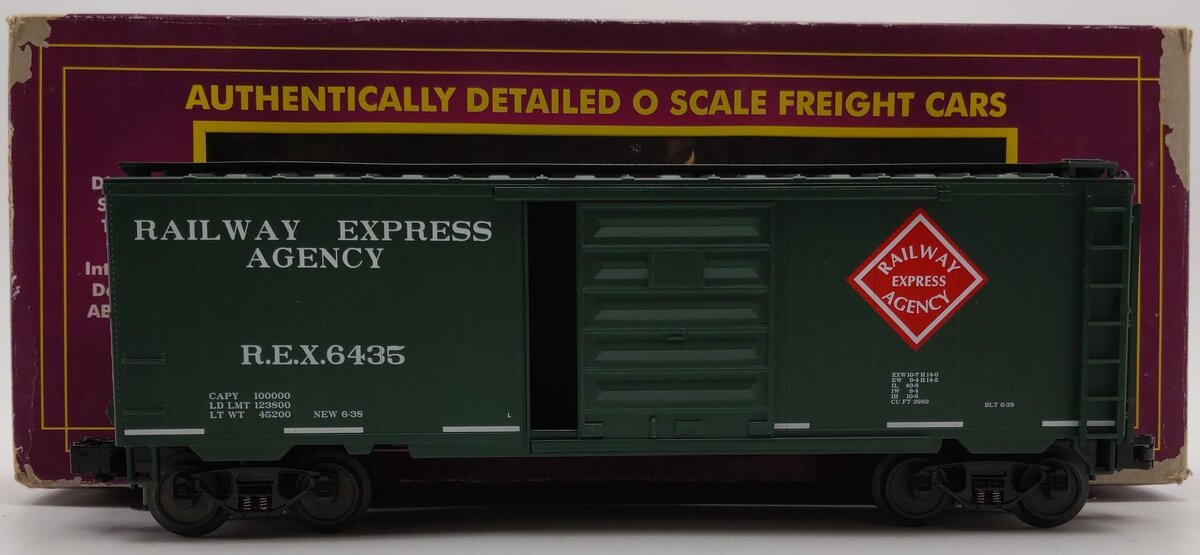 MTH 20-93180 O Railway Express Agency 40' Boxcar #6435 EX/Box
