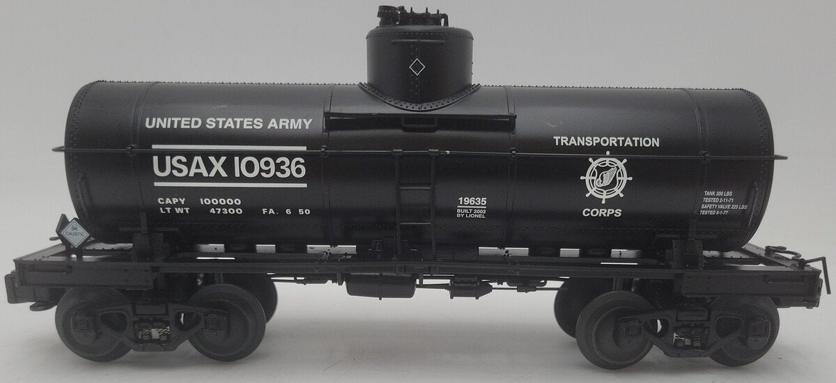 Lionel 6-19635 O Gauge U.S Army 8000 Gallon Tank Car #10936 EX/Box