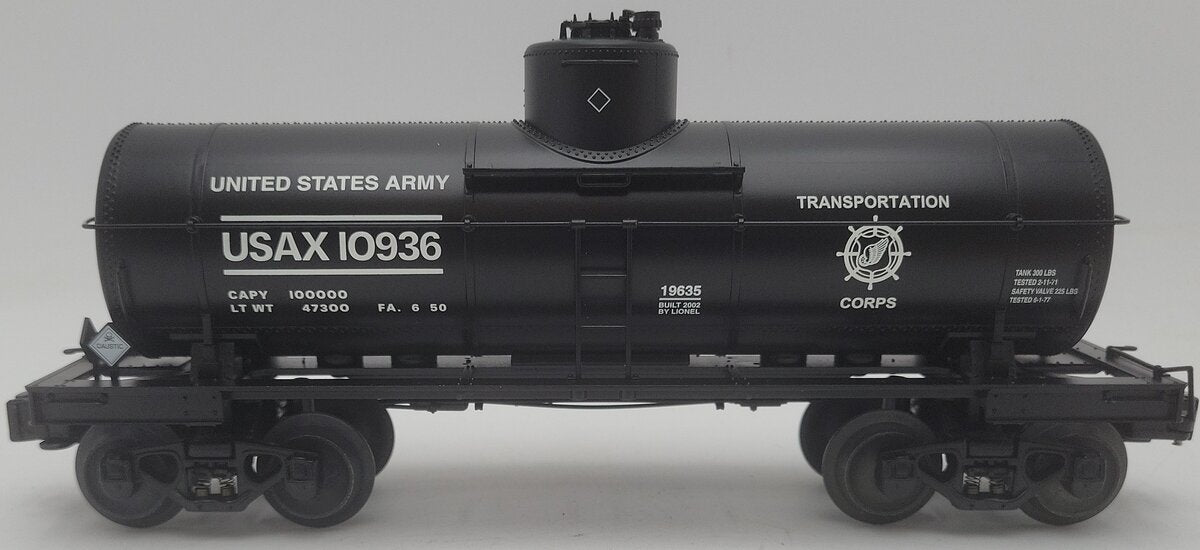 Lionel 6-19635 O Gauge U.S Army 8000 Gallon Tank Car #10936 EX/Box