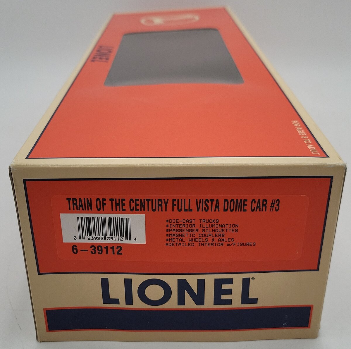 Lionel 6-39112 O Gauge Train of the Century Spirit Full Vista Dome #3 (Spirit) EX/Box