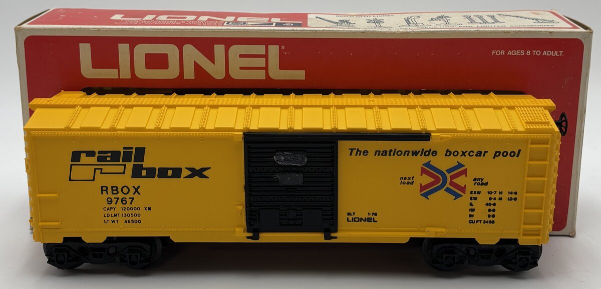 Lionel 6-9767 O Gauge Rail Box Boxcar EX/Box
