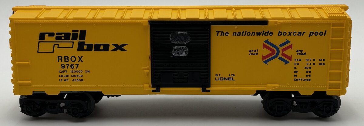 Lionel 6-9767 O Gauge Rail Box Boxcar EX/Box