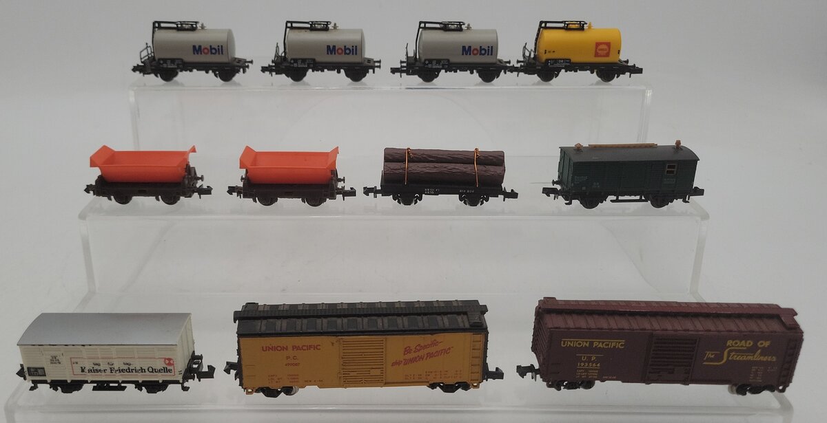 Arnold, Trix, Con-Cor, Atlas & Tomy N Scale Assorted Freight Cars [11] EX