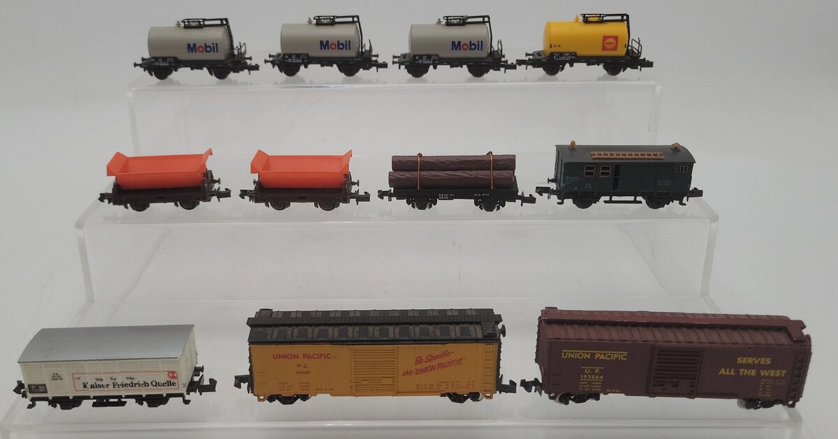 Arnold, Trix, Con-Cor, Atlas & Tomy N Scale Assorted Freight Cars [11] EX