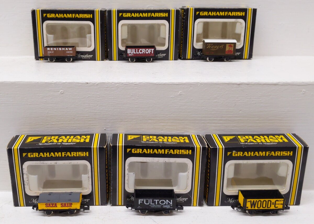 Graham Farish N Scale Assorted Freight Cars [6] EX/Box