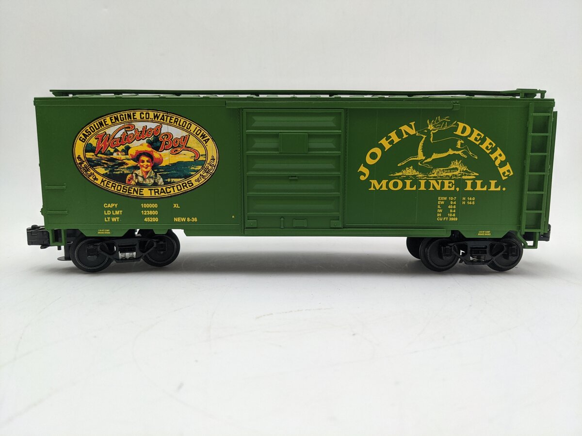 MTH 20-93099C O Gauge John Deere Waterloo Boy 40' Boxcar EX/Box