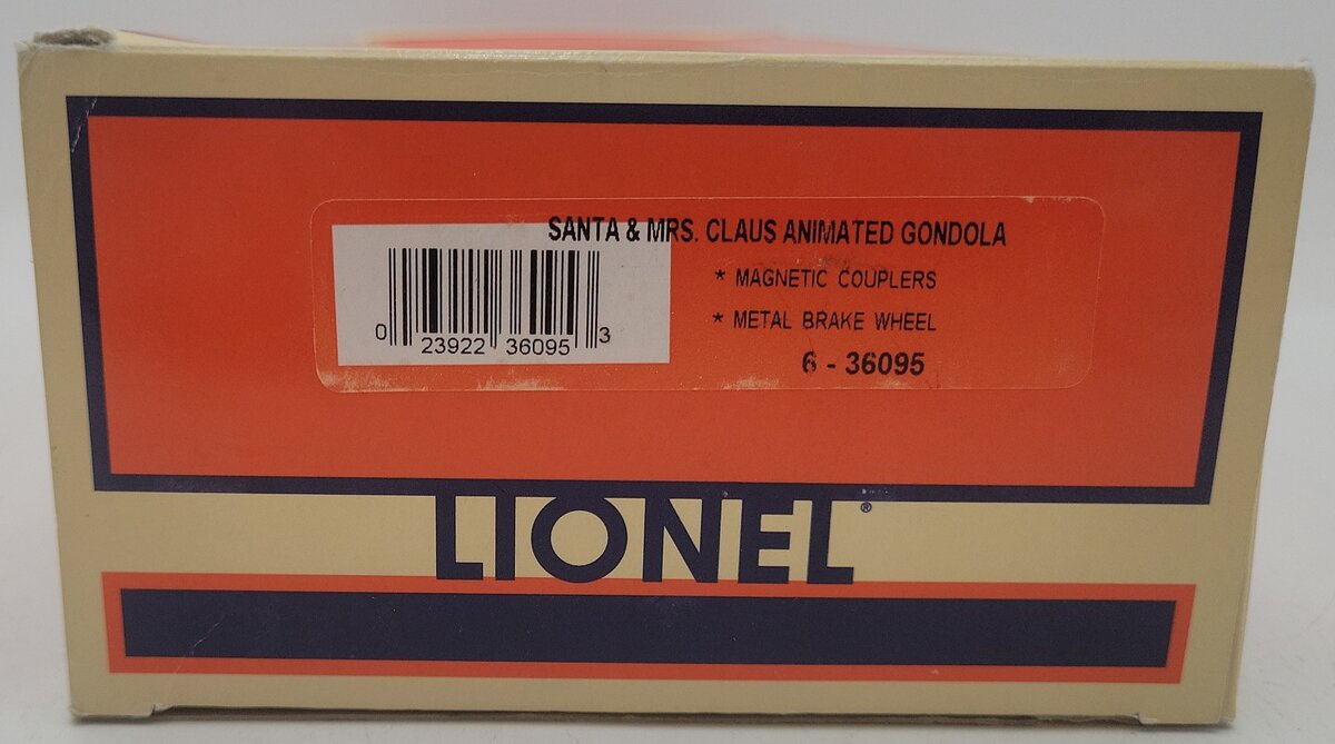 Lionel 6-36095 O Gauge Animated Christmas Gondola EX/Box