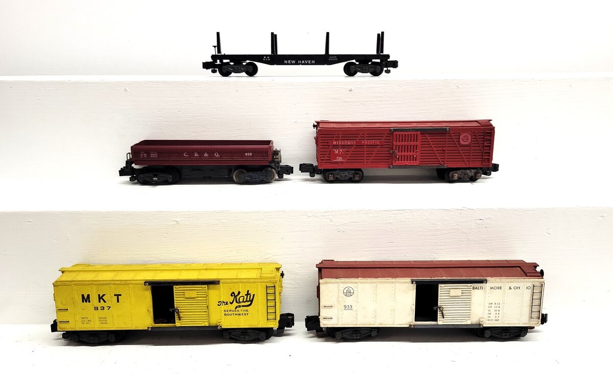 American Flyer S Gauge Assorted Freight Cars: 736, 933, 937, 928, 919 [5] VG