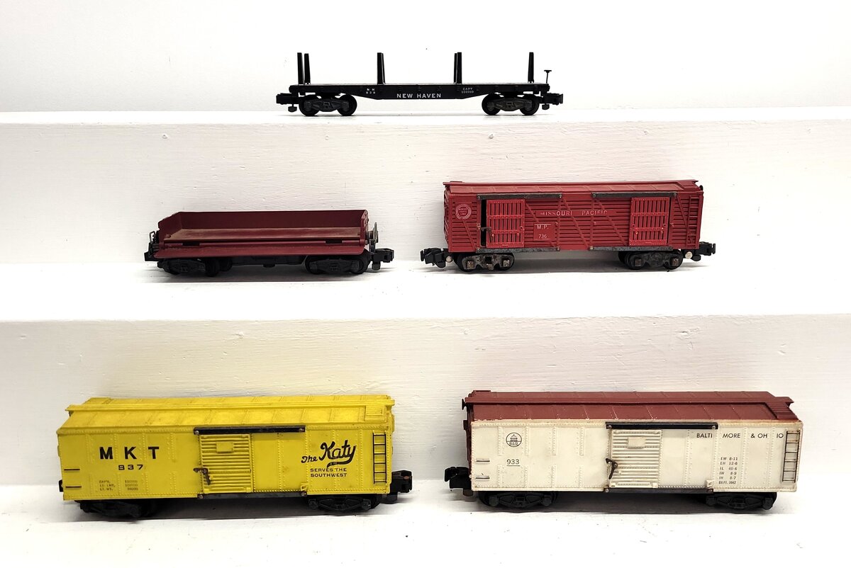 American Flyer S Gauge Assorted Freight Cars: 736, 933, 937, 928, 919 [5] VG