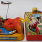 Vintage Tin Windup Train Toys w/ Airplanes [2] VG/Box
