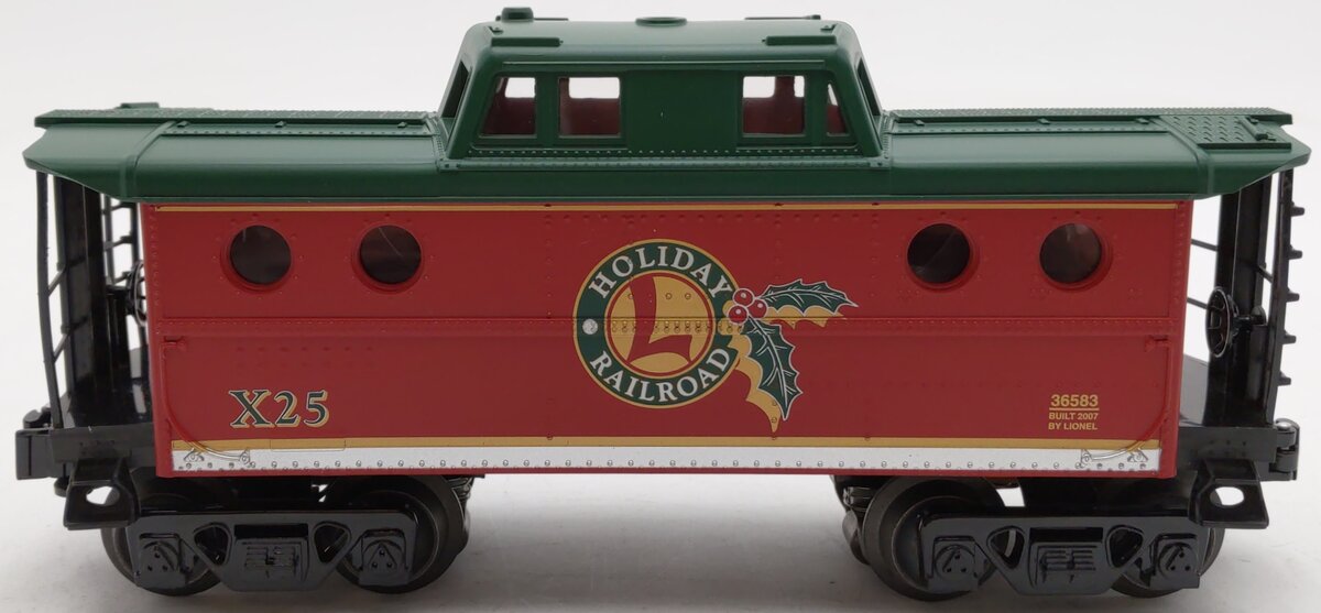 Lionel 6-36583 O Gauge Christmas Porthole Caboose #25 EX/Box