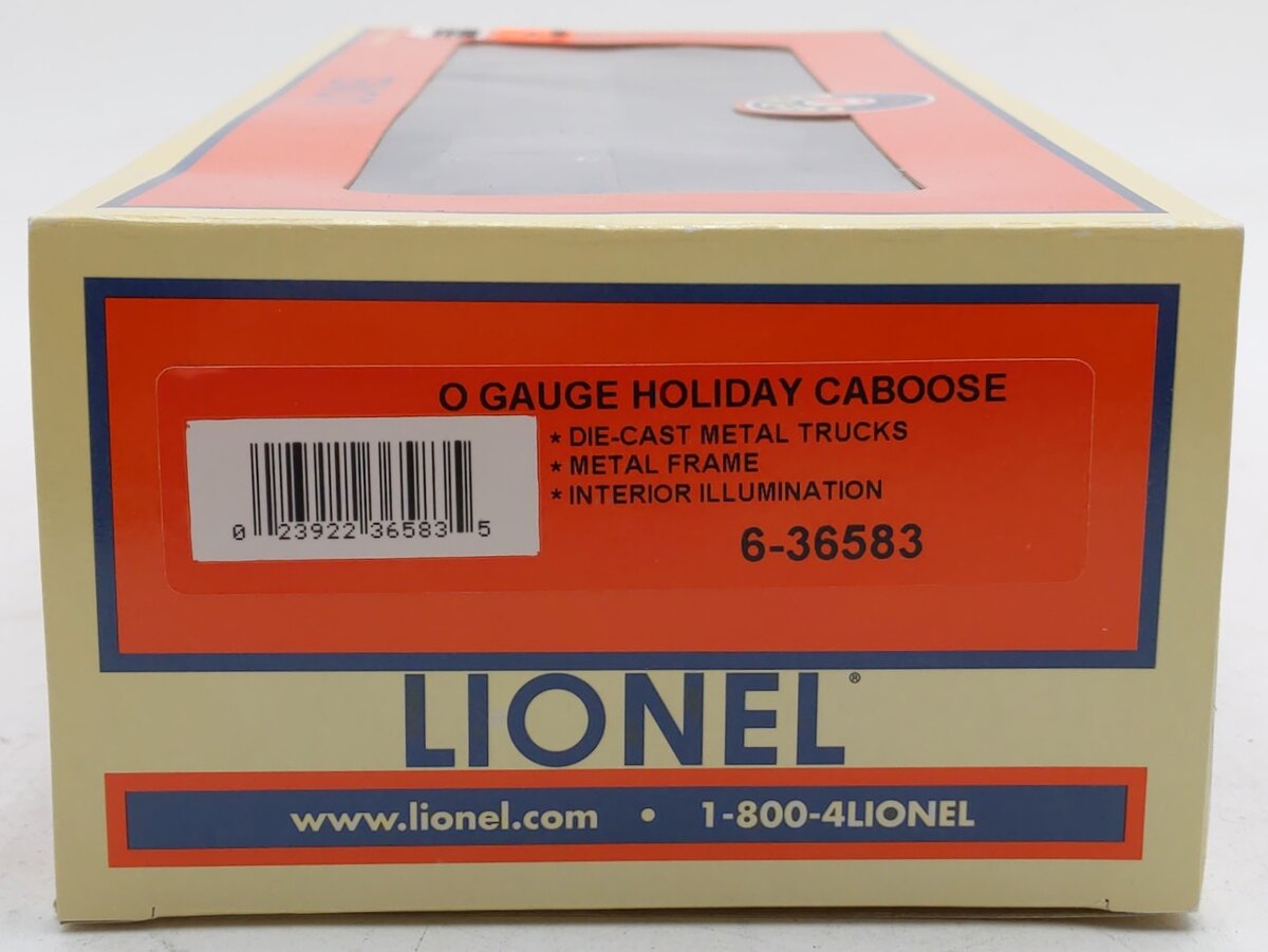 Lionel 6-36583 O Gauge Christmas Porthole Caboose #25 EX/Box