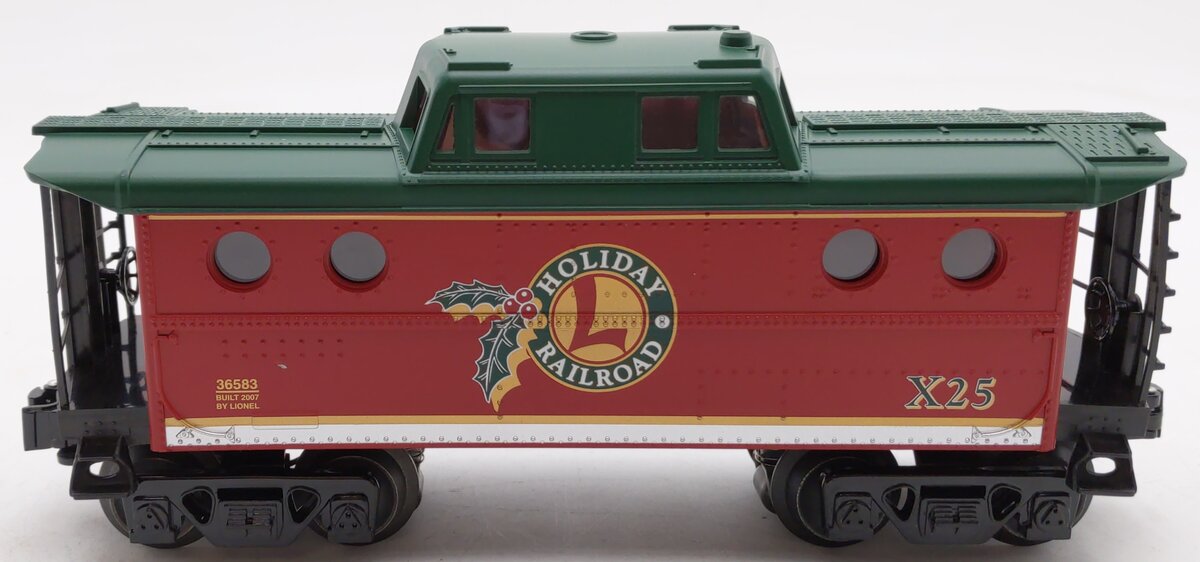 Lionel 6-36583 O Gauge Christmas Porthole Caboose #25 EX/Box