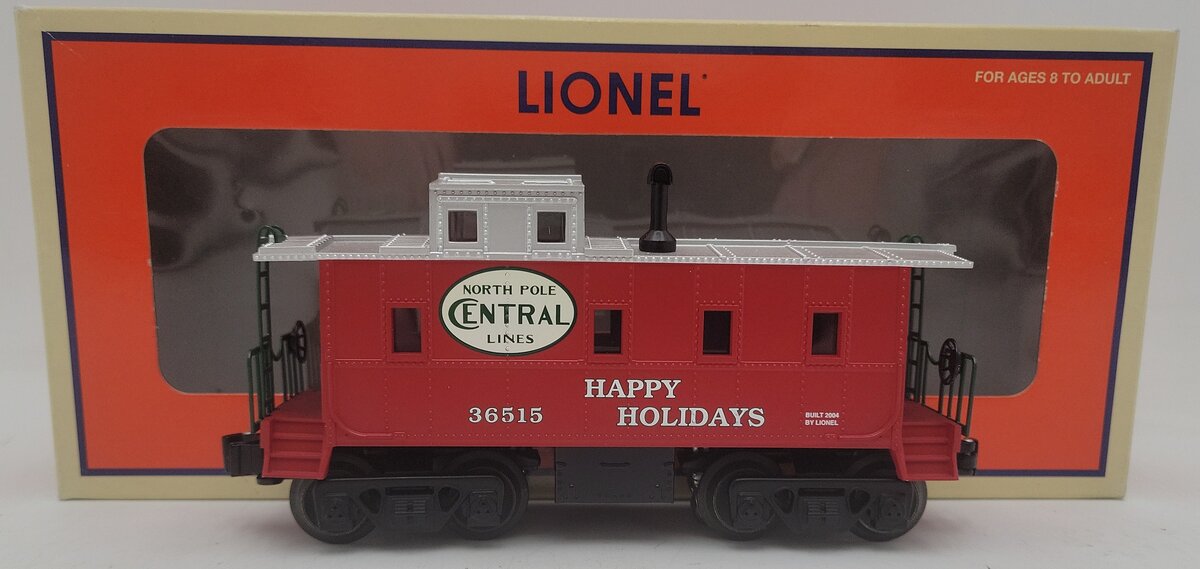 Lionel 6-36515 O gauge North Pole Central Happy Holidays Caboose EX/Box