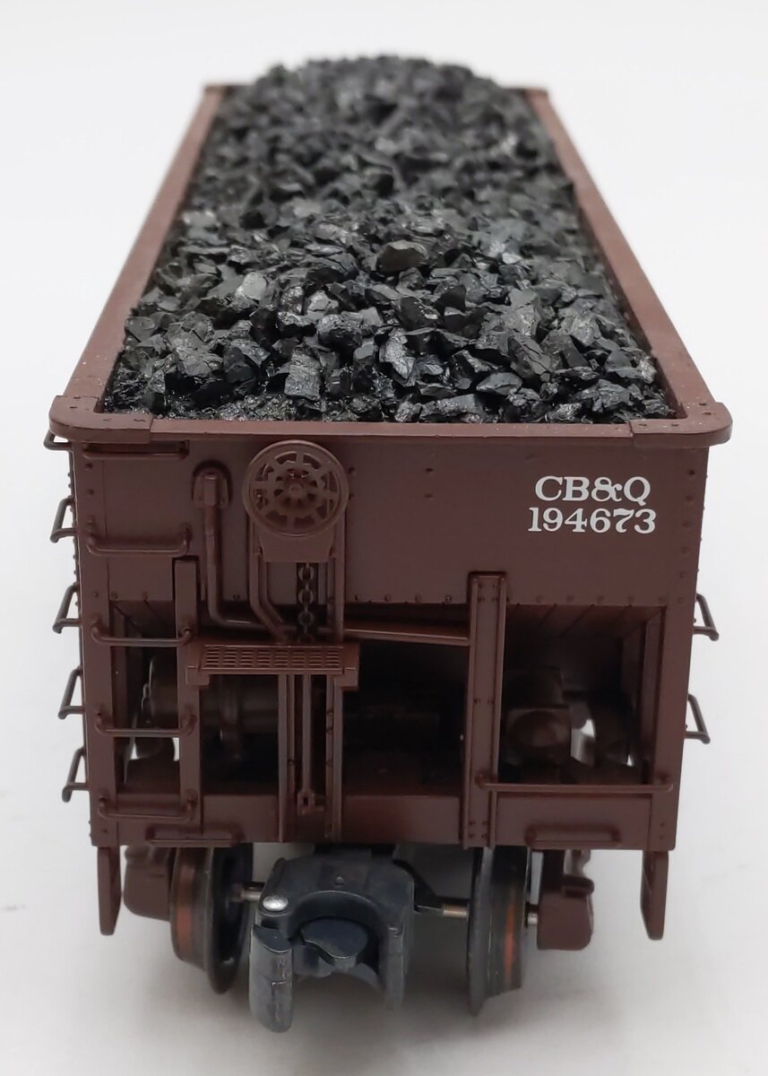 K-Line K6255-1331 O CB&Q 2-Bay DC Hopper #194673 w/Coal Load EX/Box