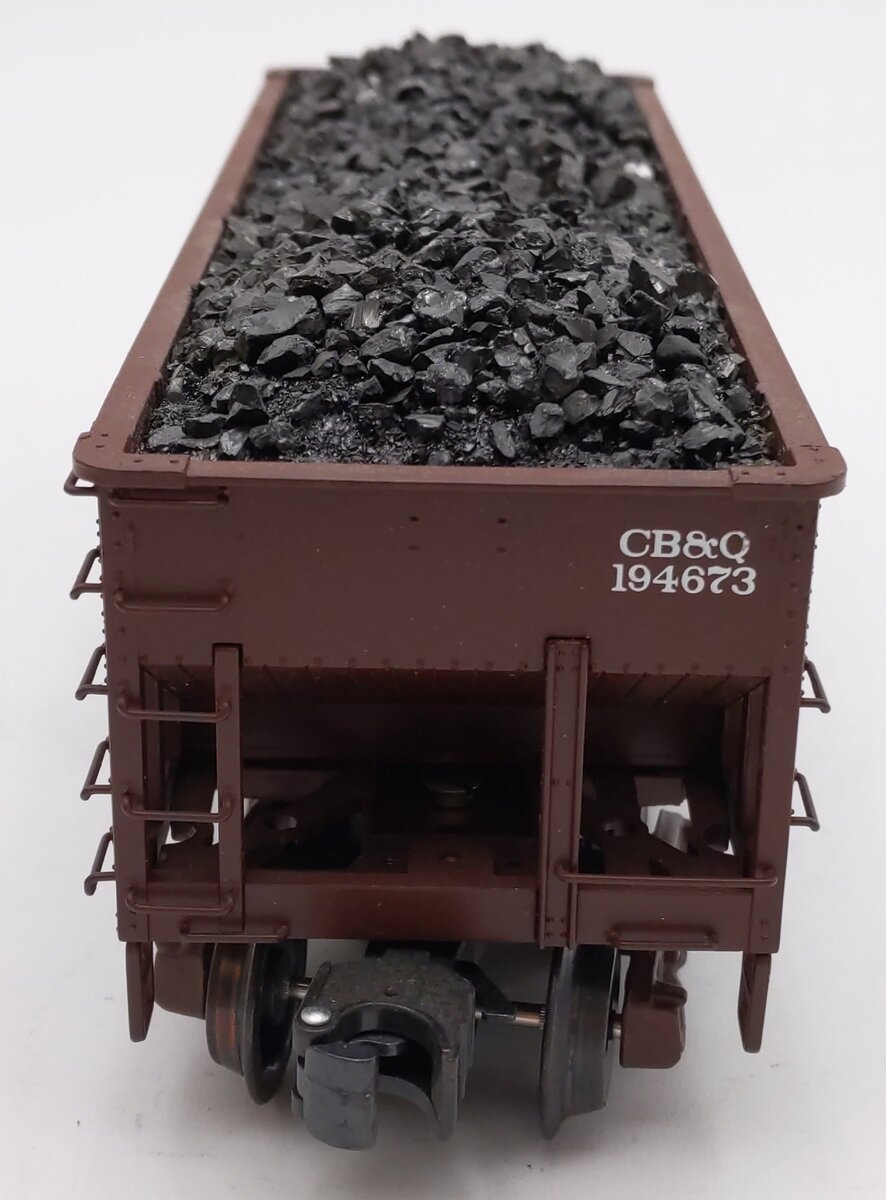 K-Line K6255-1331 O CB&Q 2-Bay DC Hopper #194673 w/Coal Load EX/Box