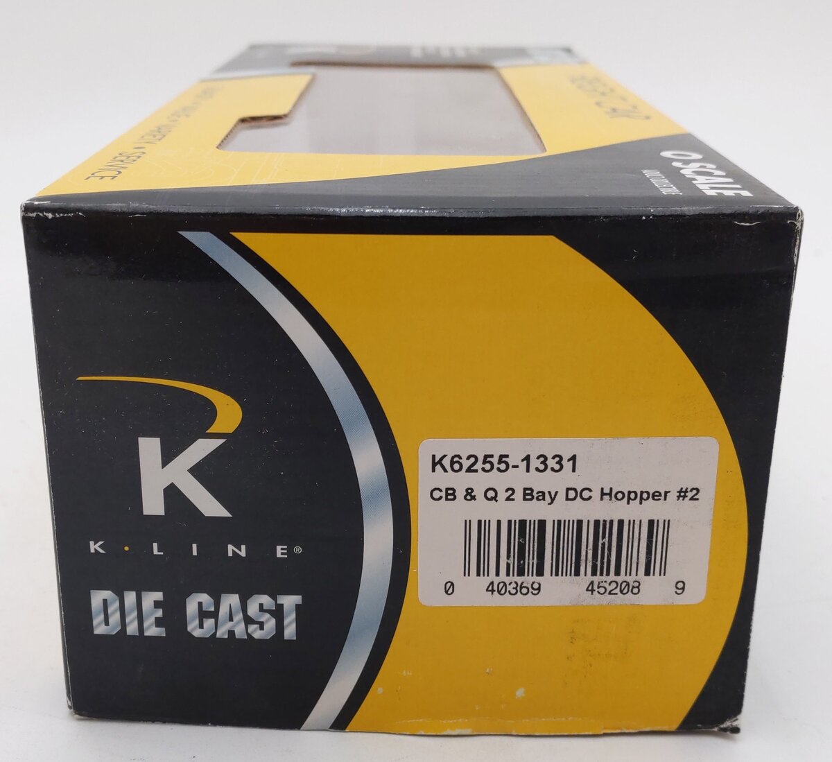 K-Line K6255-1331 O CB&Q 2-Bay DC Hopper #194673 w/Coal Load EX/Box