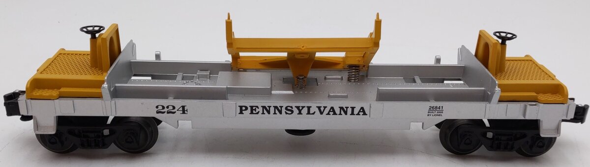 Lionel 6-26841 O Pennsylvania Railroad Log Dump Car #224 EX/Box