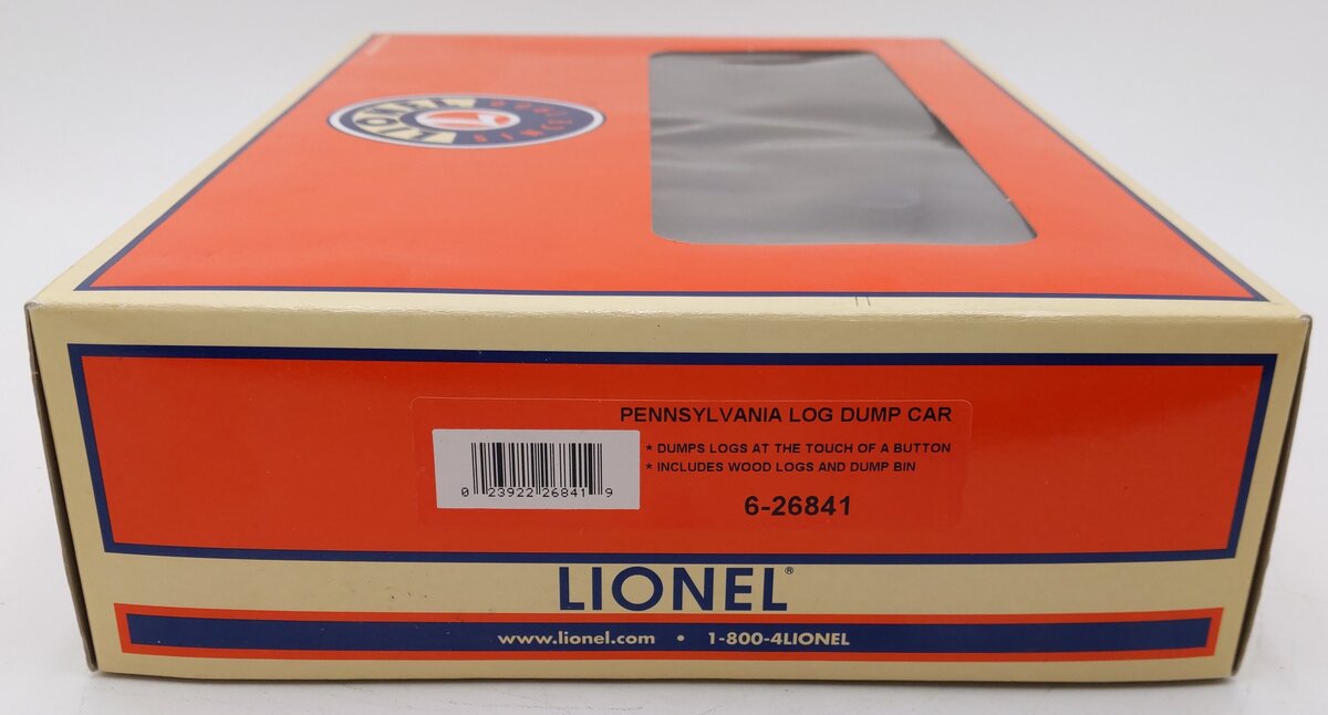 Lionel 6-26841 O Pennsylvania Railroad Log Dump Car #224 EX/Box