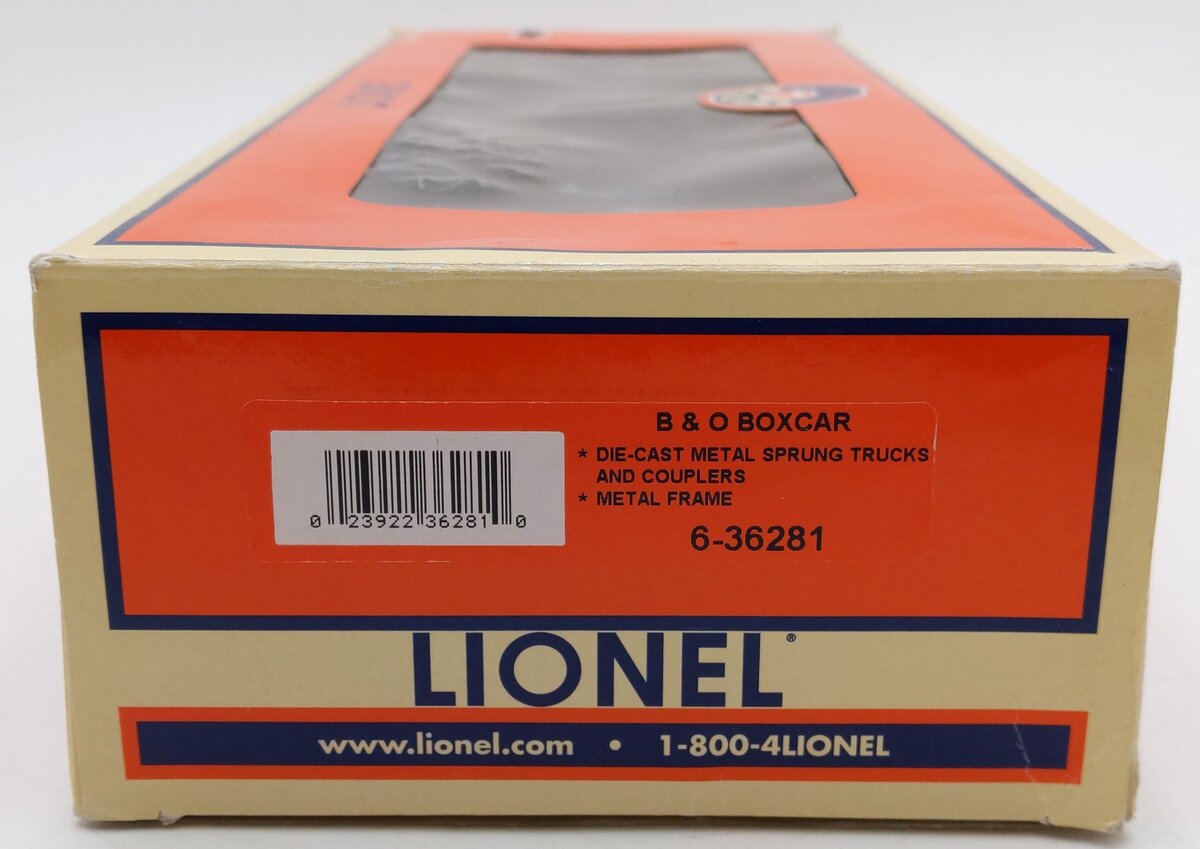 Lionel 6-36281 O Gauge Baltimore & Ohio Time Saver Boxcar #467109 EX/Box