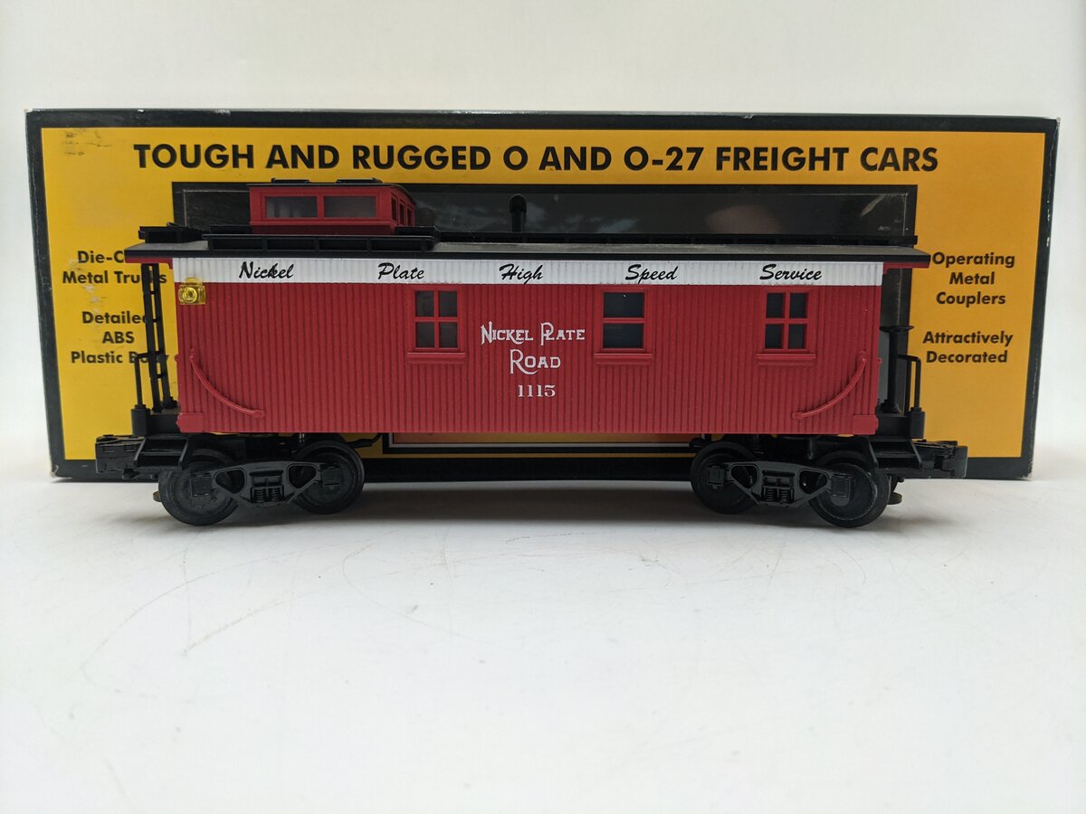 MTH 30-7705 O Gauge Nickel Plate Road Semi-Scale Illuminated Caboose #1115 EX/Box