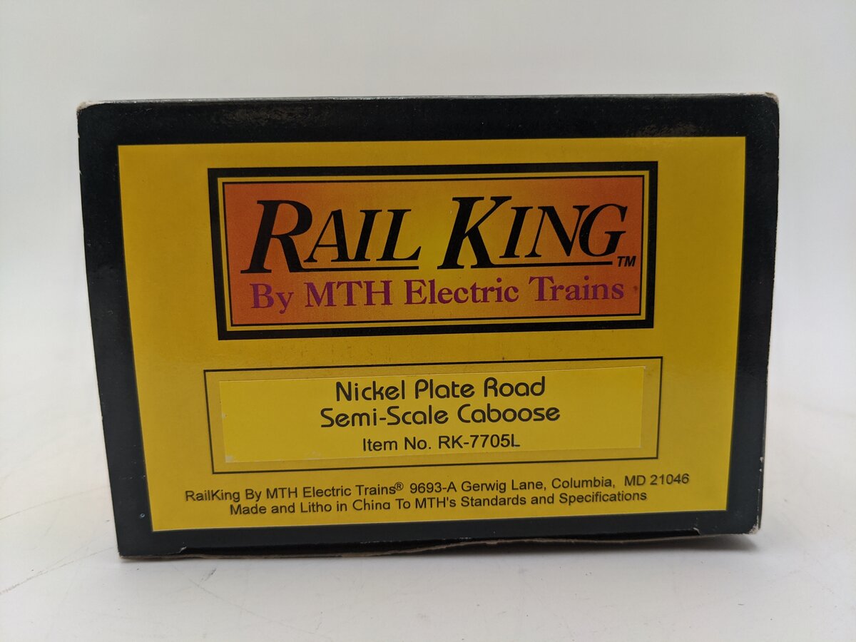 MTH 30-7705 O Gauge Nickel Plate Road Semi-Scale Illuminated Caboose #1115 EX/Box