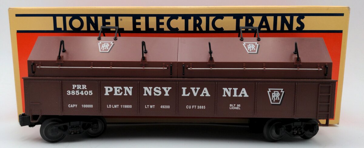 Lionel 6-17406 O Gauge Pennsylvania Gondola W/ Coil Covers #385405 EX/Box
