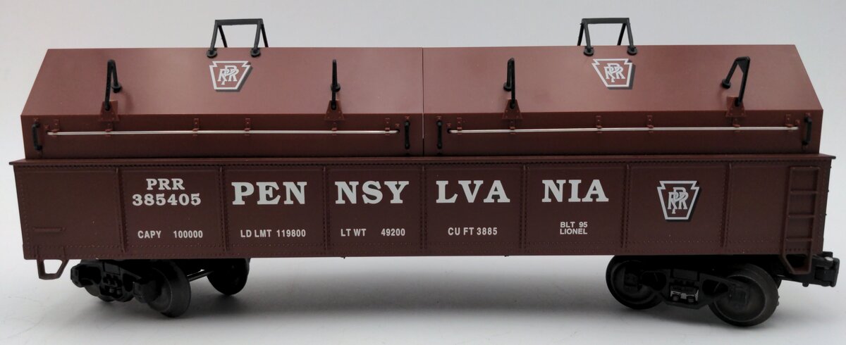 Lionel 6-17406 O Gauge Pennsylvania Gondola W/ Coil Covers #385405 EX/Box