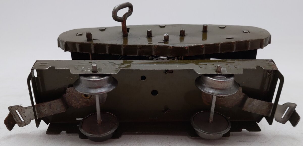 Marx 572ST O Gauge Vintage Olive Drab Wind Up Tank Car
