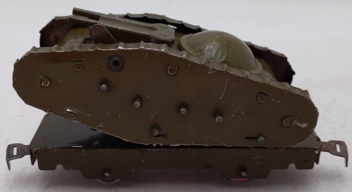 Marx 572ST O Gauge Vintage Olive Drab Wind Up Tank Car