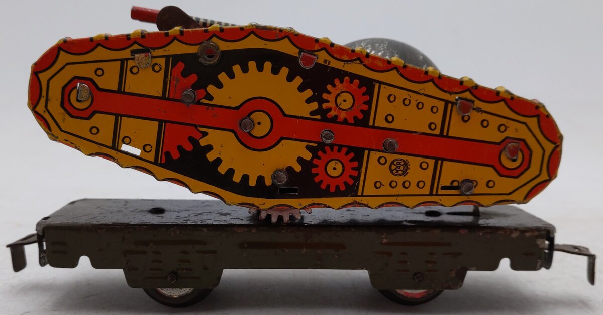 Marx 572ST O Gauge Vintage Olive Drab Wind Up Tank Car