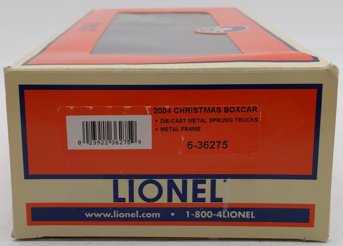 Lionel 6-36275 O Gauge 2004 Christmas Boxcar LN/Box