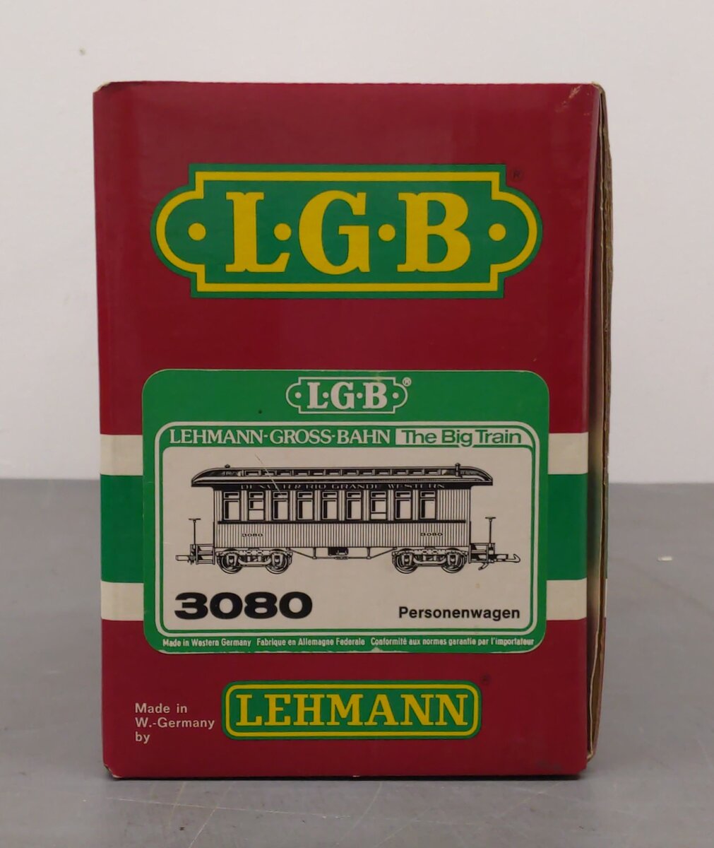 LGB 3080 G Scale Denver & Rio Grande Western Passenger Car EX/Box