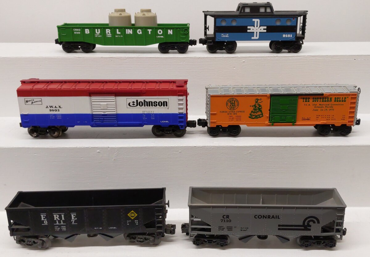 Lionel & K-Line O Gauge Assorted Freight Cars [6] VG