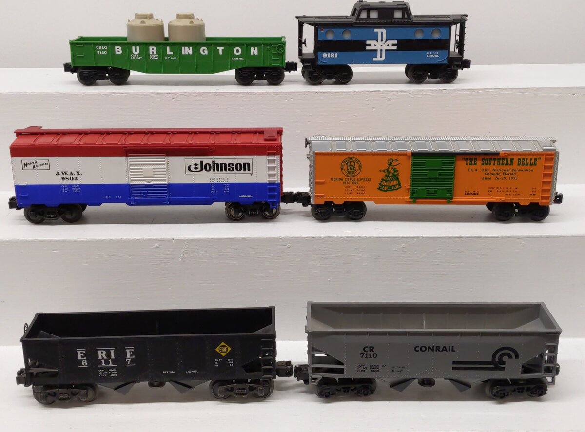 Lionel & K-Line O Gauge Assorted Freight Cars [6] VG