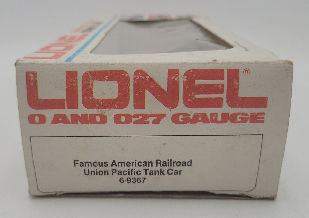 Lionel 6-9367 O Gauge Union Pacific Single Dome Tank Car #9367 VG/Box