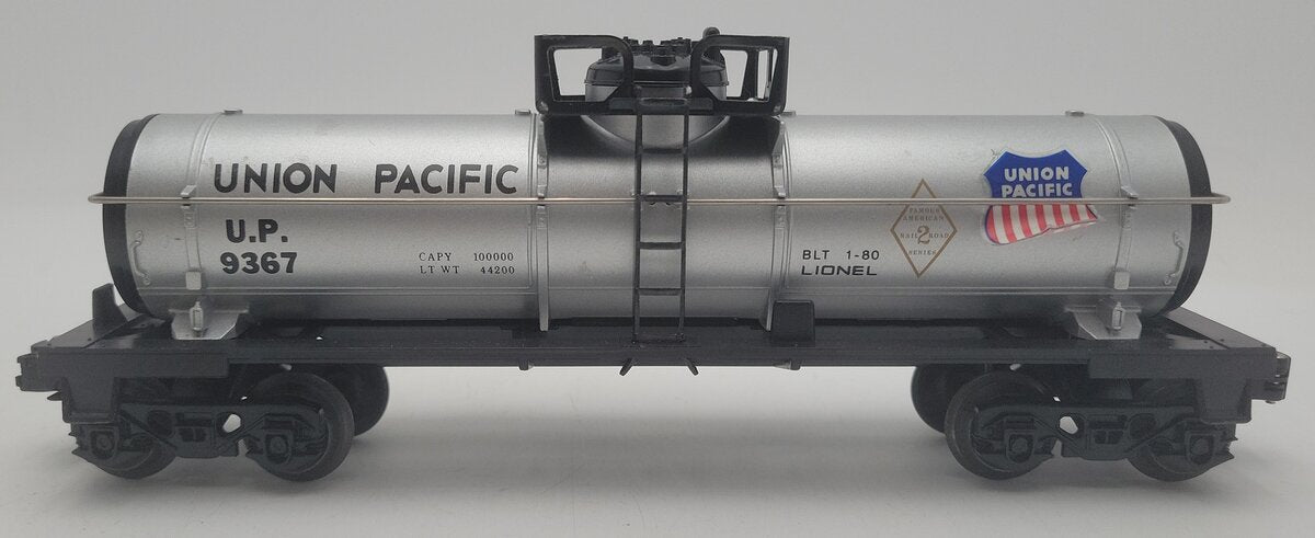 Lionel 6-9367 O Gauge Union Pacific Single Dome Tank Car #9367 VG/Box