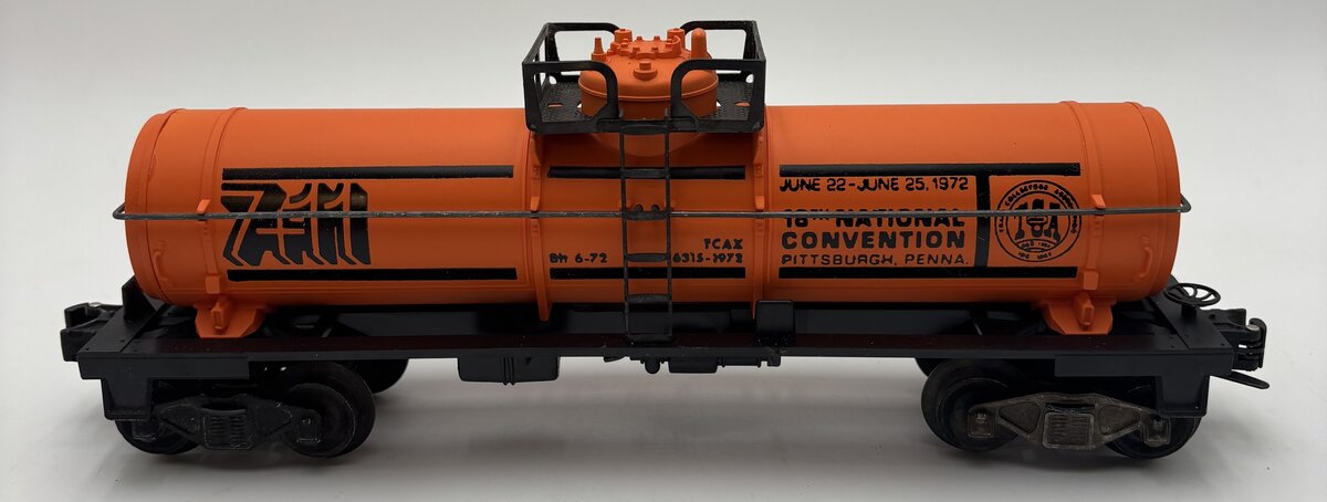 Lionel 6-6315 O Scale 1972 TCA 1972 Pittsburgh Tank Car EX/Box